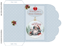 Mean Santa bauble money wallet.