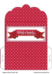Merry Christmas banner money wallet.