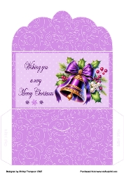 Christmas bell money wallet (Lilac).