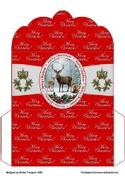 Winter animals scalloped edged money wallet.