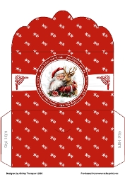 Santa Claus is coming to town scalloped edged money wallet.