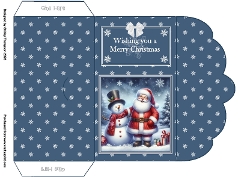 Santa & snowman scalloped edged money wallet.