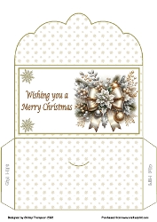 Large bow & baubles money wallet.