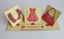 Ladies triple easel card