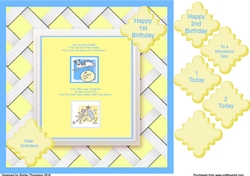 Hey Diddle Diddle 8 x 8 Nursery Rhyme card front.