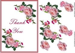 Floral A5 Thank you card