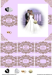 Lilac Wedding Day Card Front.