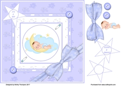 Its a boy 8 x 8 card front.