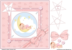 Its a girl 8 x 8 card front.