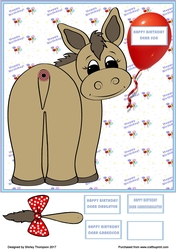 Large sized pin the tail card front.