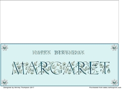 Large DL name card (Margaret)