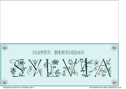 Large DL name card (Sylvia)
