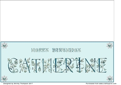 Large DL name card (Catherine)