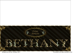 Black & Gold DL name card (Bethany)