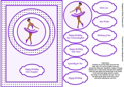 Purple ballerina spinner card