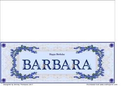 Blue DL name card (Barbara)