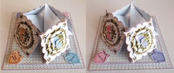 Rose quad easel card.