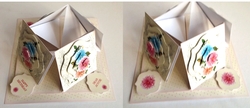 Dahlias quad easel card