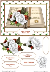 A5 Christmas book step by step card front