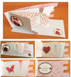 LOVE shaped card with matching envelope