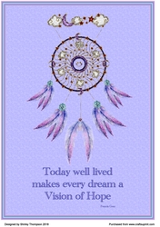 A4 Dreamcatcher picture for framing or large card front.