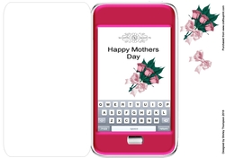 4.5 x 8 in mobile phone shaped quick card.