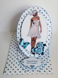 4 x 6 in oval easel card with matching envelope