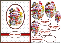 A5 snow family pyramage card front