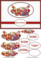 A5 Santas sleigh pyramage card front