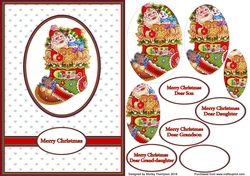 A5 Christmas stocking pyramage card front
