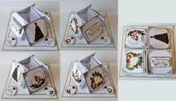 Merry Christmas quad easel card.