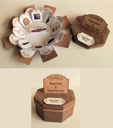 Shades of brown mens exploding box card