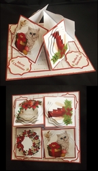 Merry Christmas quad easel card
