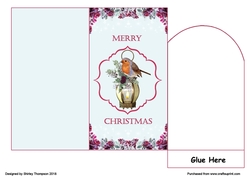 Robin Christmas lantern money wallet