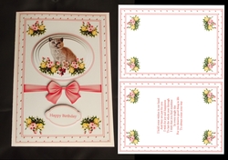 A5 step by step card front and choice of two inserts.