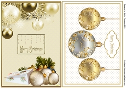 Two A5 Christmas quick card fronts