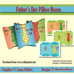 Fathers Day Pillow Boxes