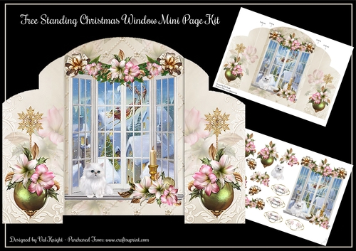 Free Standing Christmas Window Mini Page Kit