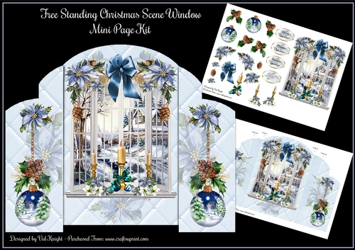 Free Standing Christmas Window Scene - Mini Page Kit