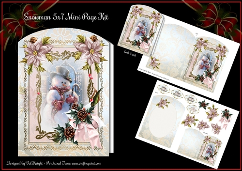 Snowman 5x7 Mini Page Kit