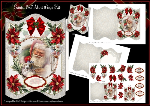 Santa 5x7 Shaped Mini Page Kit