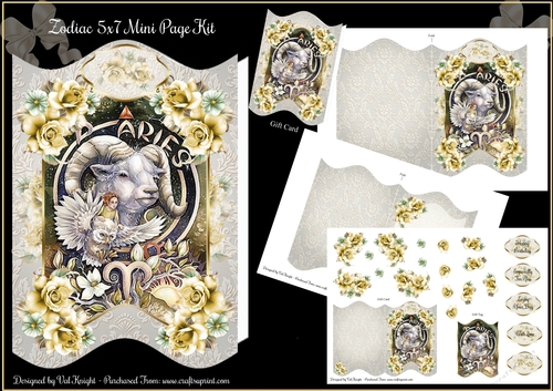 Aries Zodiac 5x7 Mini Page Kit
