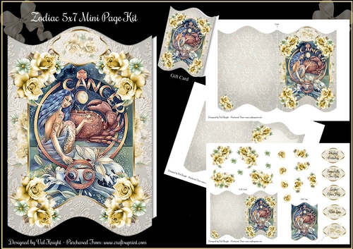 Cancer Zodiac 5x7 Mini Page Kit