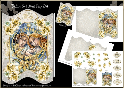 Gemini Zodiac 5x7 Mini Page Kit