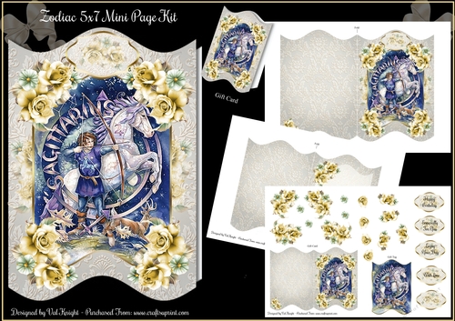 Saggitarius Zodiac 5x7 Mini Page Kit