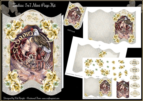 Scorpio Zodiac 5x7 Mini Page Kit