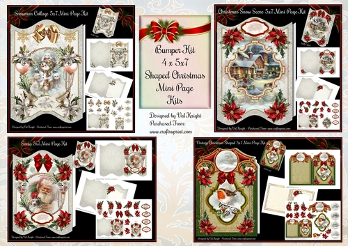 Bumper Kit Christmas 5x7 Shaped Collection of Cards