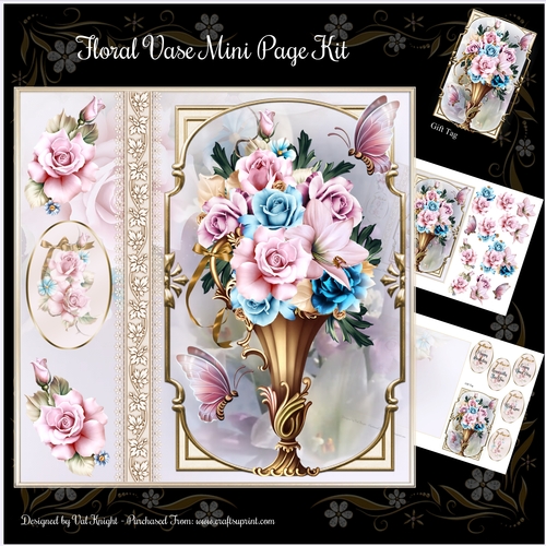 Floral Vase Mini Page Kit