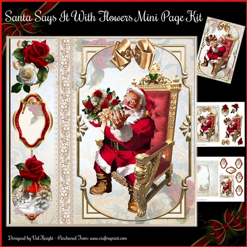 Santa Says It With Flowers Mini Page Kit