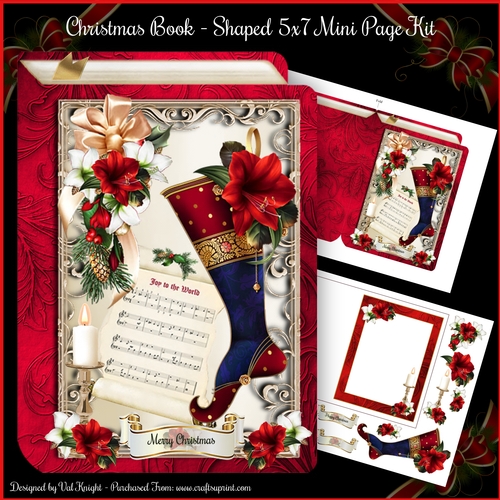 Christmas Book 2 - 5x7 Shaped Mini Page Kit